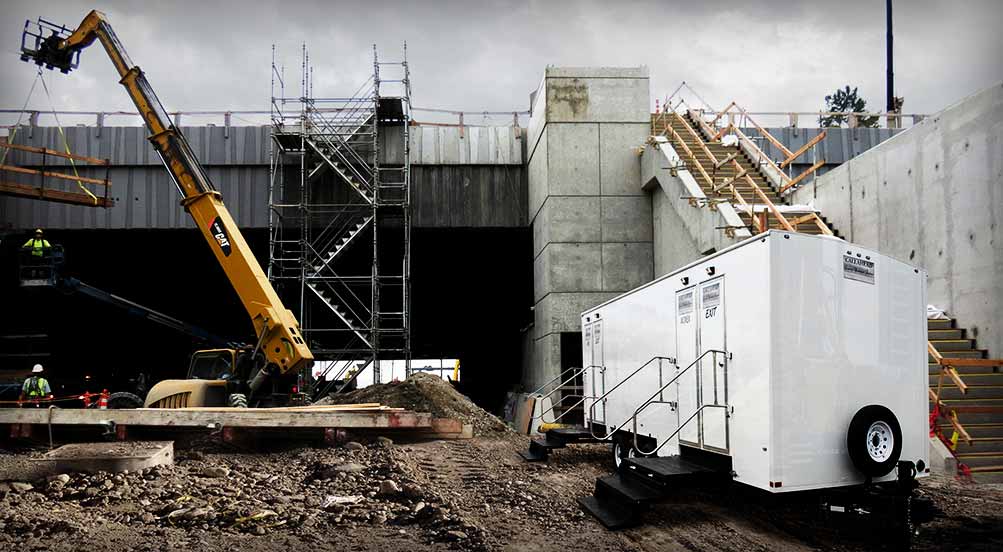 Construction Restroom Trailer in NY