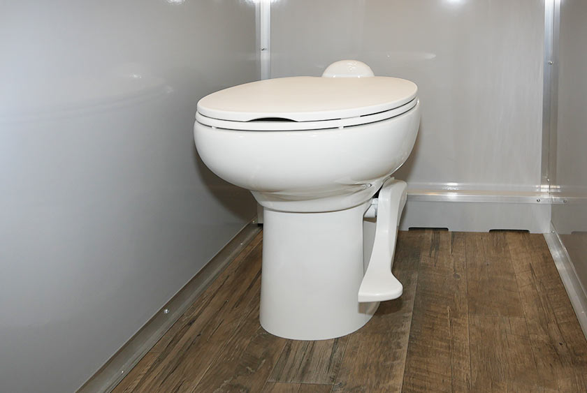 FULL SIZED PORCELAIN TOILETS WITH FOOT PEDAL FLUSH