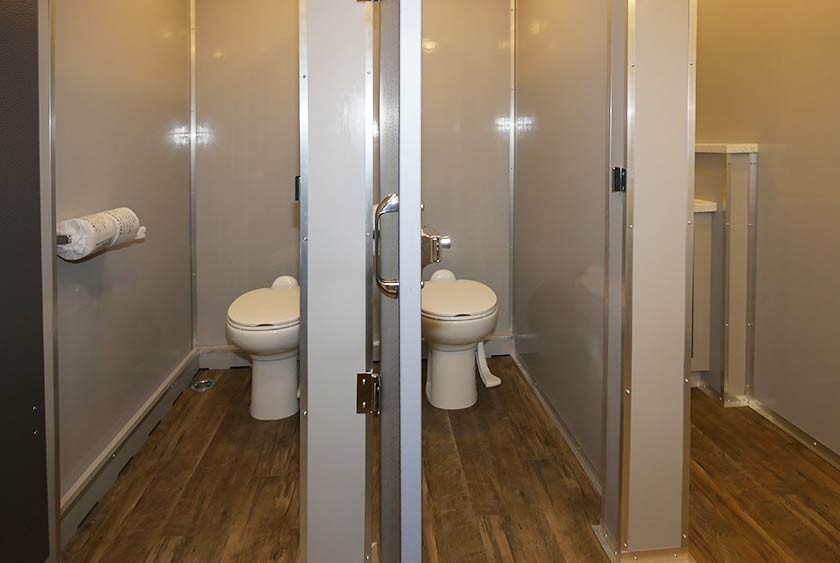 ROOMY BATHROOM STALLS