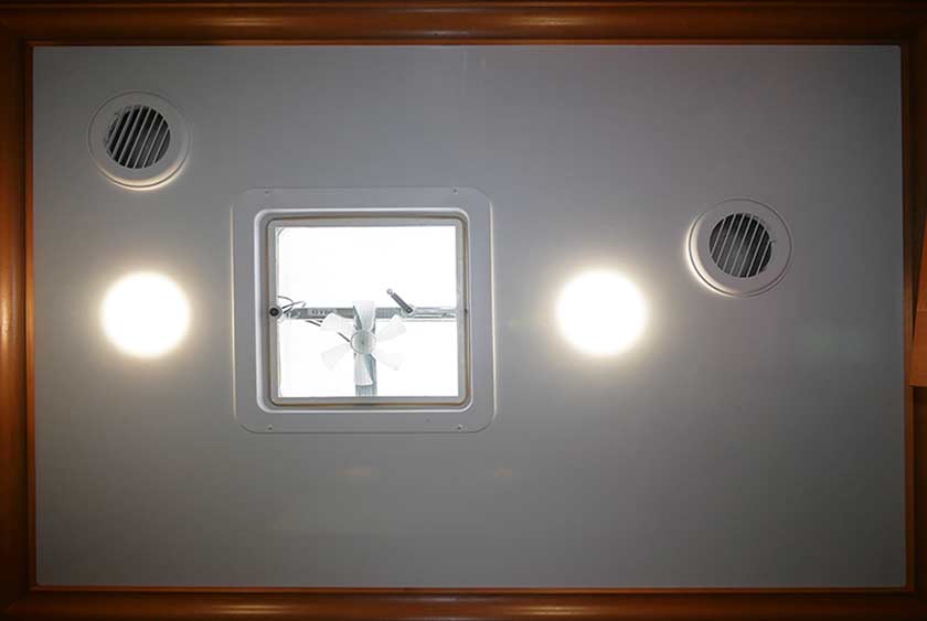 LED LIGHTING, PLUS ELECTRIC FANS WITH VENTS INSIDE STALLS