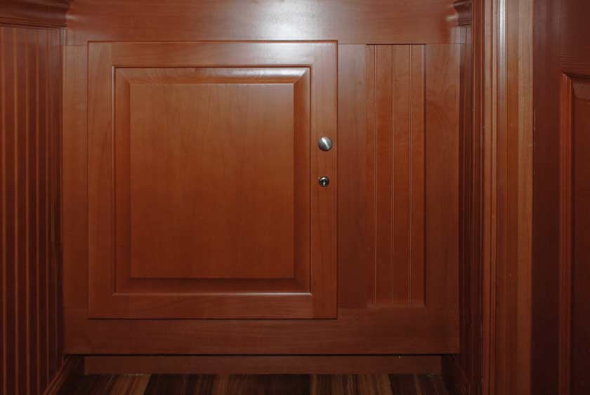 SOLID WOOD VANITY CABINETS WITH STORAGE BENEATH SINK
