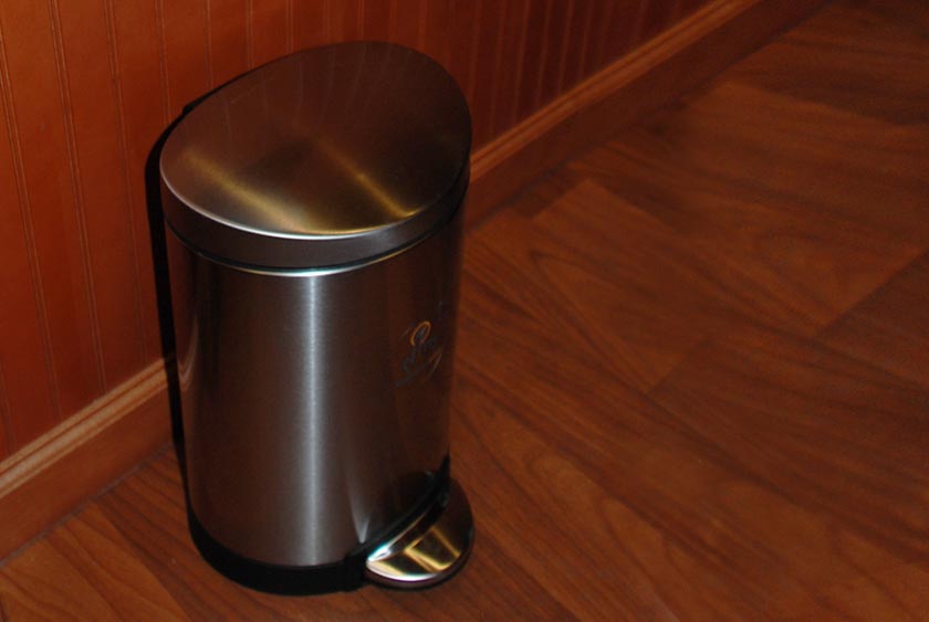 STAINLESS STEEL TRASH RECEPTACLES