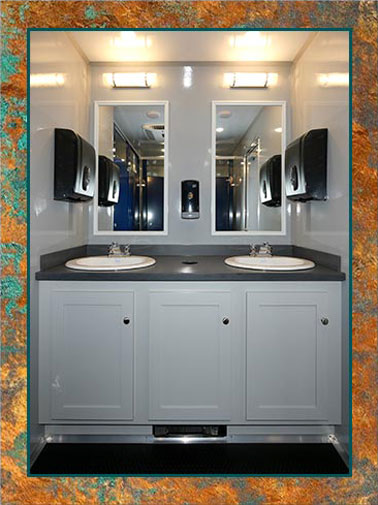 Restroom Trailer interior view