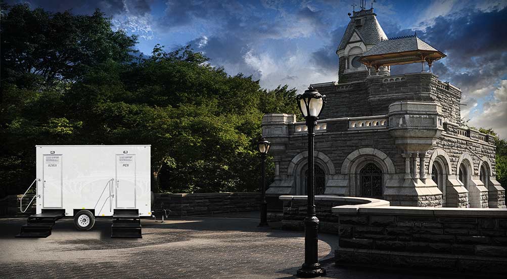The Mount Vernon' Restroom Trailer By The Park