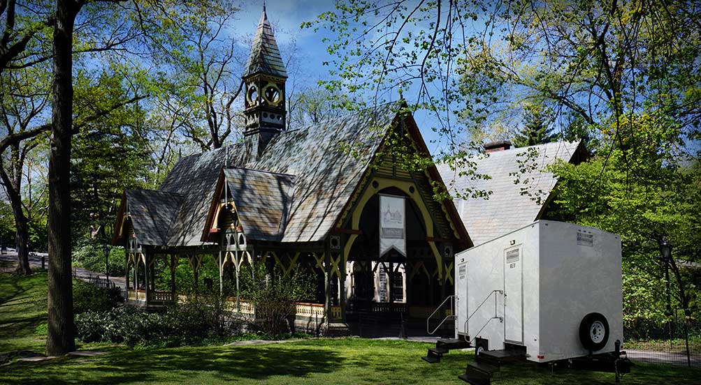 The Mount Vernon' Restroom Trailer Near Hiking Trails