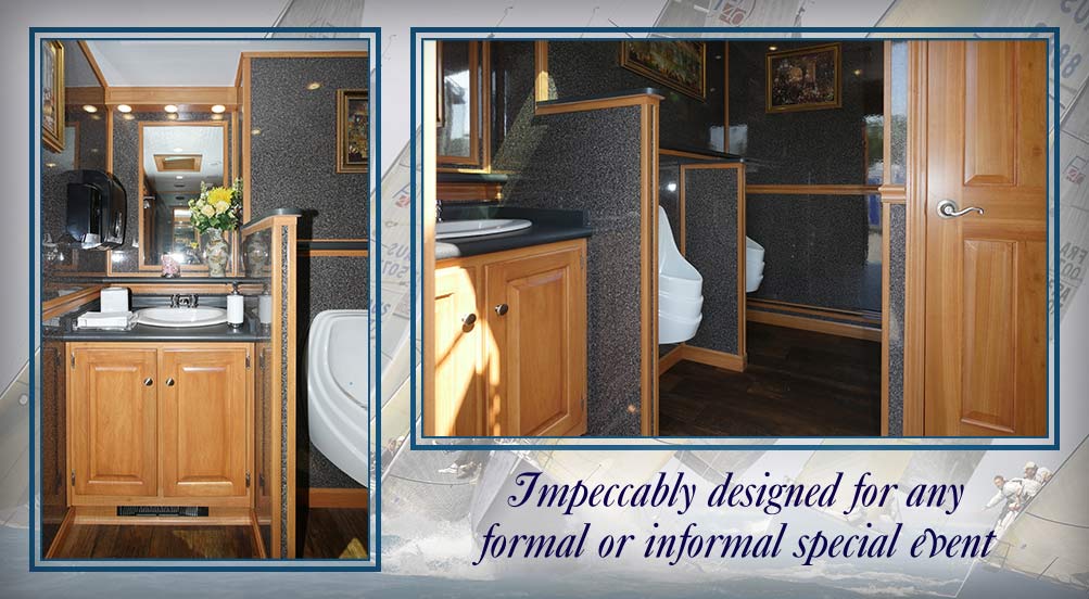 The North Shore Restroom Trailer Has A Impeccably Design For Formal  Or Informal Event