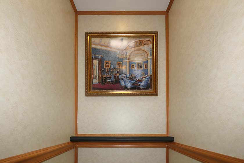 GILDED FRAMED ARTWORK IN EACH STALL AND COMMON AREAS