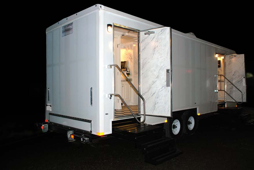 THE PLAZA LUXURY RESTROOM TRAILER - SEPARATE ENTRANCES FOR MEN AND WOMEN