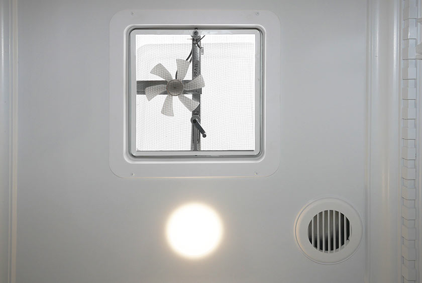ADDITIONAL VENTS WITH ELECTRIC FANS FOR FRESH AIR OPTION
