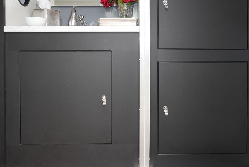 VANITY CABINETS COMPLETE A CONTEMPORARY FEEL