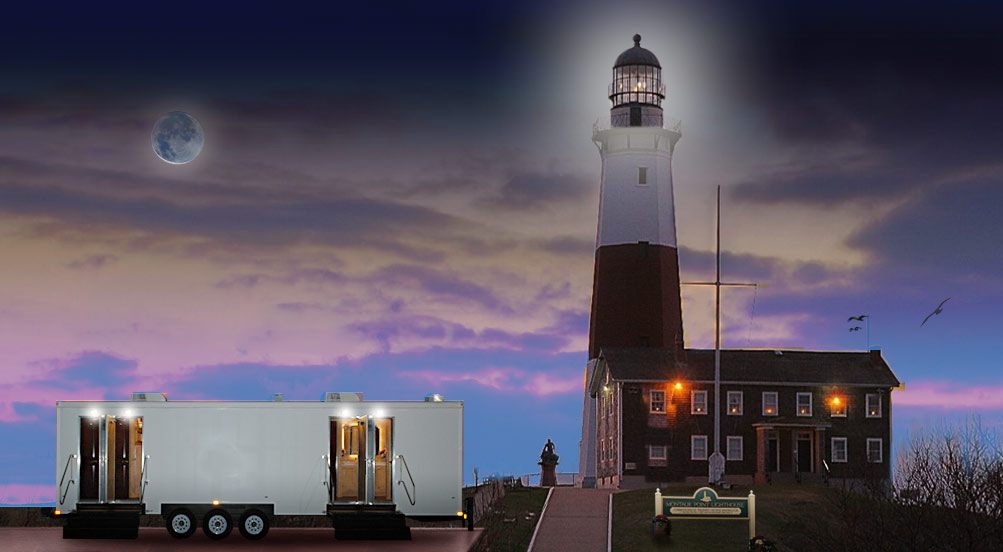 The Versailles Restroom Trailer Near Light House