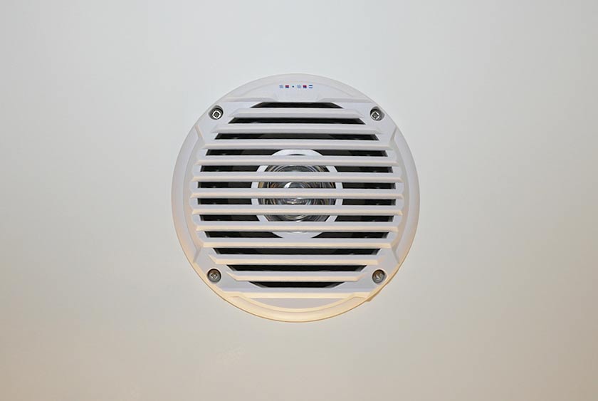 CENTRAL MUSIC STEREO WITH CEILING MOUNT SPEAKERS