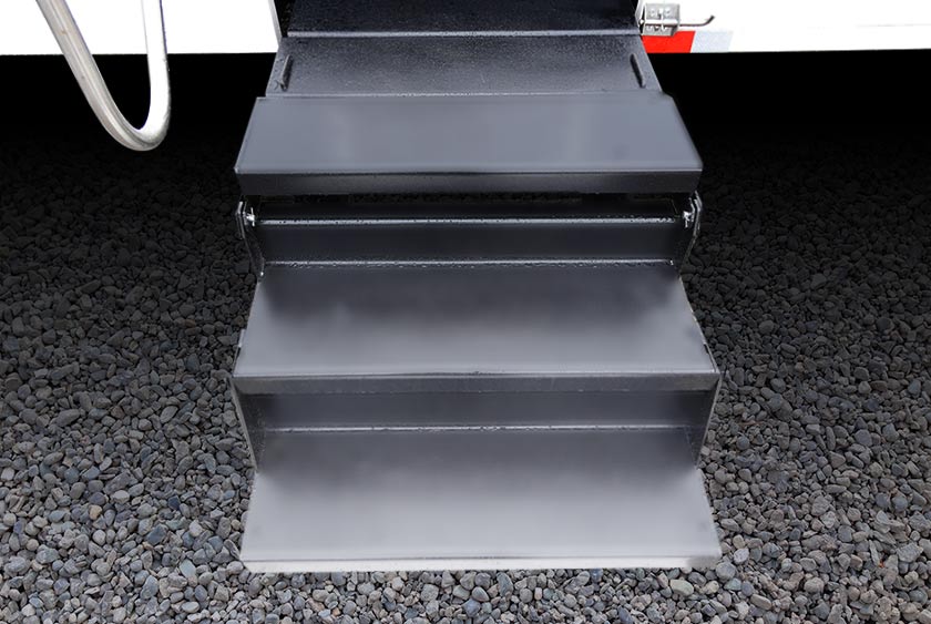 SOLID STEEL NON-SKID STAIRCASES FOR SURE FOOTING