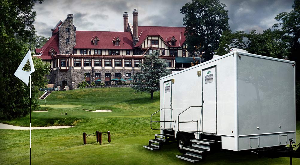 The Westchester Restroom Trailer Near A Gold Course