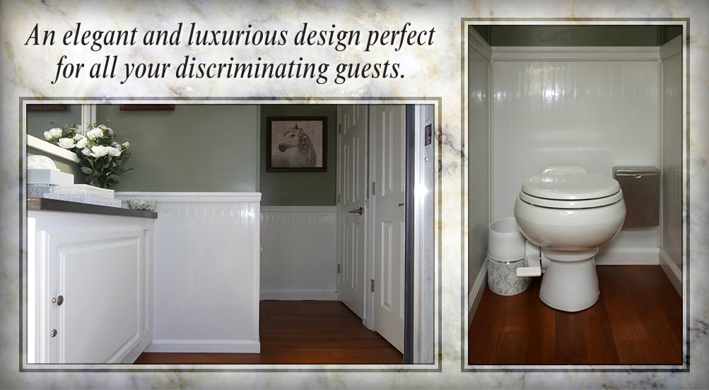 The White Horse Luxury Restroom Trailer An Elegant And Luxurious Design Perfect For All Guests