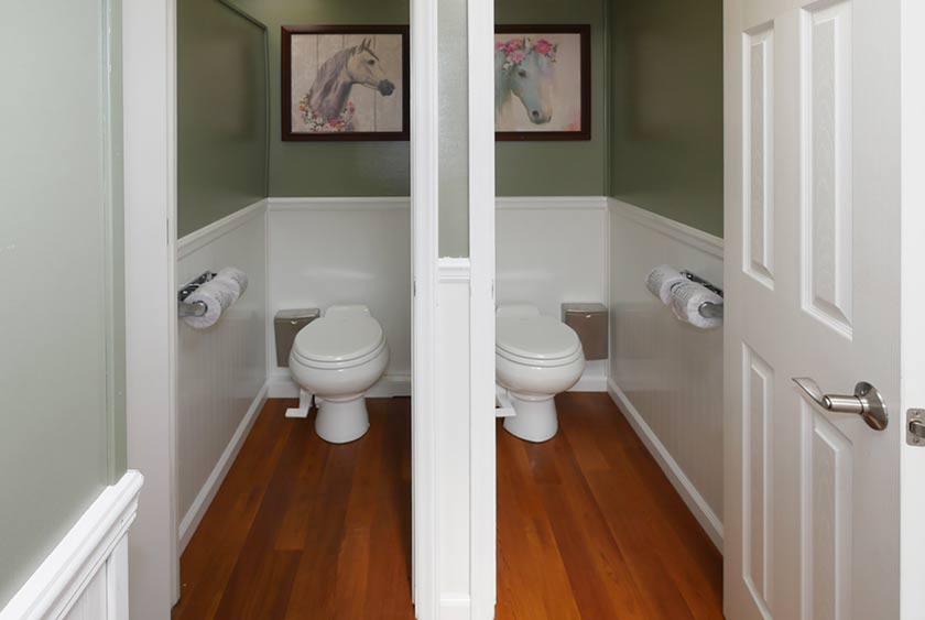 SPACIOUS TOILET STALLS