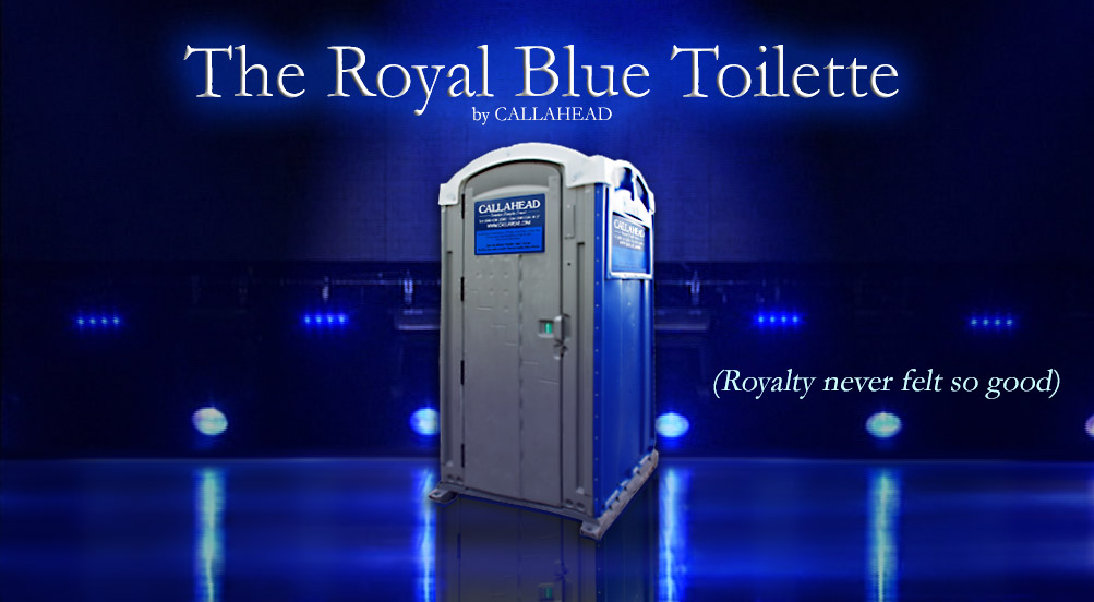 The ROYAL BLUE Toilet for Special Events on Long Island NY