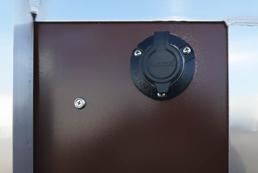 WEATHER RESISTANT AC PORT ON THE SIDE OF THE UNIT