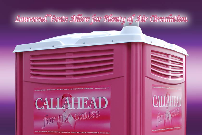 LARGE LOUVERED VENTS KEEPS UNIT SMELLING FRESH