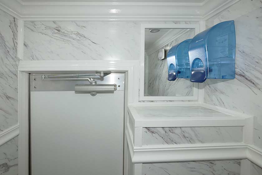 CONVENIENCE SHELF, PAPER TOWEL HOLDER AND MIRROR