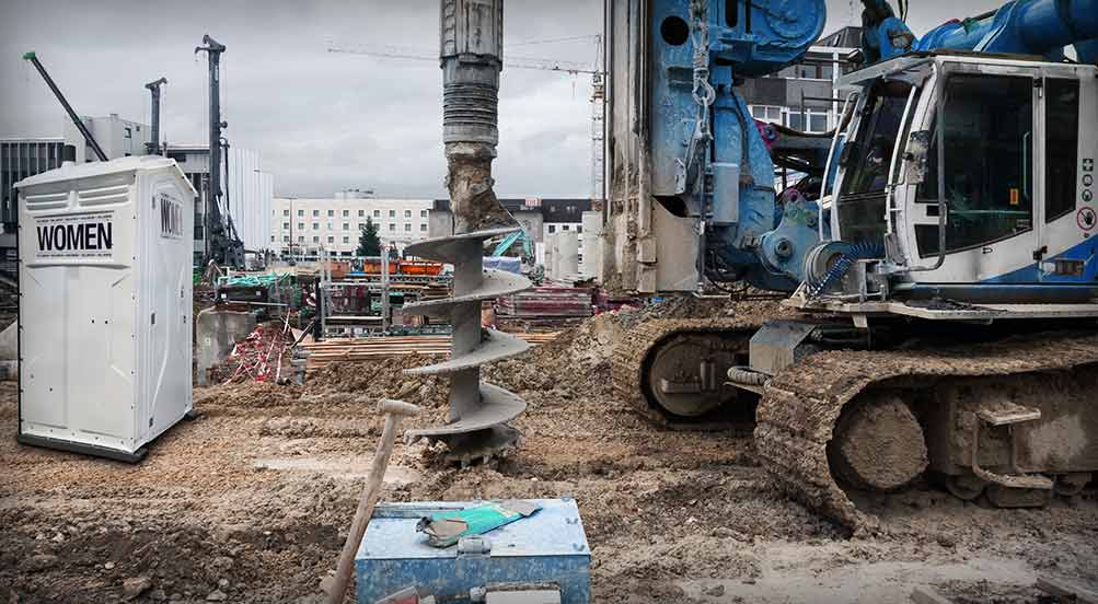 The Women’s Head Portable Toilet Near Industrial Park